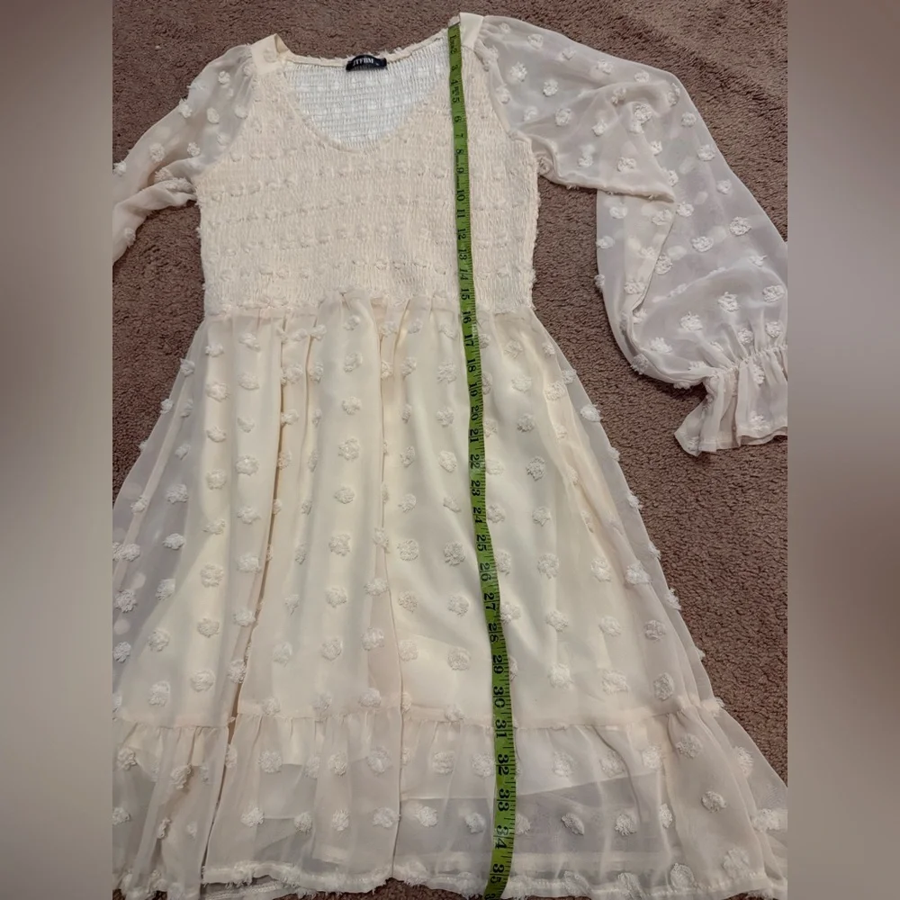 BTFBM Cream Polka Dot Dress - Picture 9 of 10